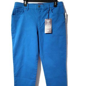 Gloria Vanderbilt Amanda Women’s Straight Blue Jeans Stretch Slimming Sz 14 NWTS